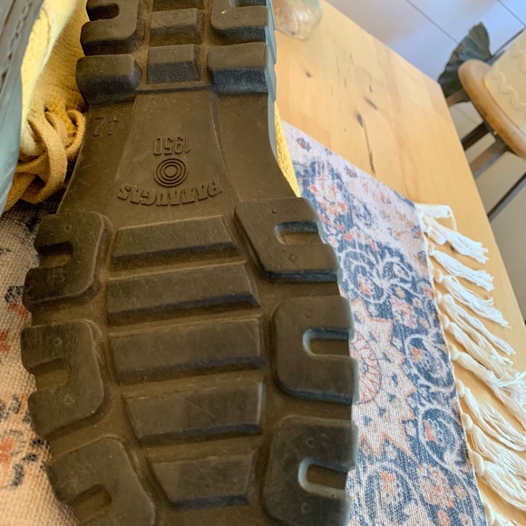 French Veritable Pataugas Canvas High Top Yellow Boots Women’s 11 - Picture 9 of 14